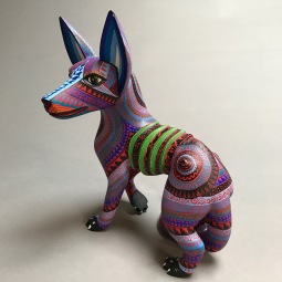 Coyote Carved and painted wood