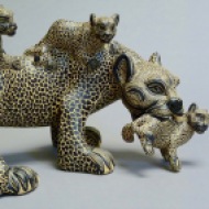 Jaguar and her cubs