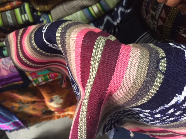 Fabric up close. Panajachel, Guatemela